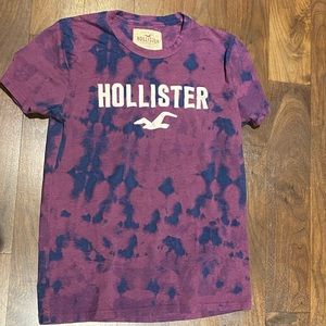 Hollister guys t-shirt purple and blue tie dye